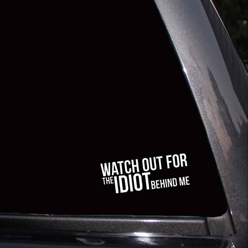QYPF 15 см * 5 часы для IDIOT BEHIND ME забавная персональная наклейка автомобиля черный