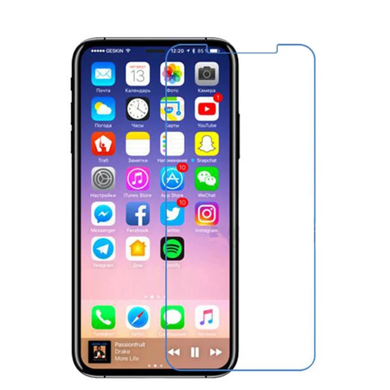 SRLEEKING 10 шт./лот для iphone X Премиум Закаленное стекло пленка 2.5D Arc Edge прозрачная