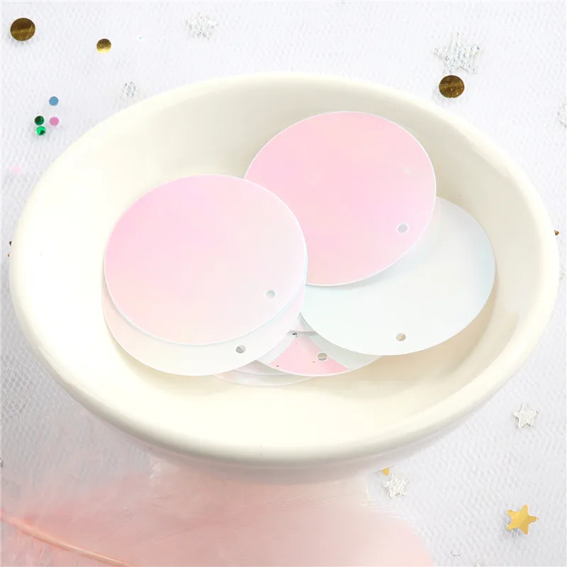 ISequins 30 мм 40 мм 50 мм блестки для Craft большие круглые Блестки блестка Lentejuelas с 1 боковое отверстие DIY швейная фурнитура