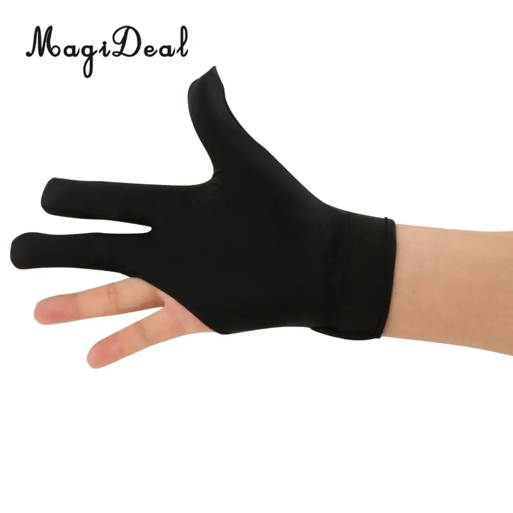 MagiDeal 1 шт. трехпальцевый снукер рандомная перчатка для правой руки|billiard gloves|cue