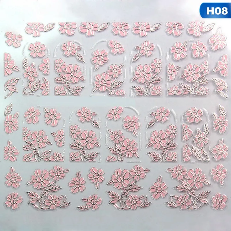 Китайский стиль дизайн ногтей стикер лак для ногтей аппликация 3D переводные наклейки для воды инструменты для маникюра - Цвет: 8