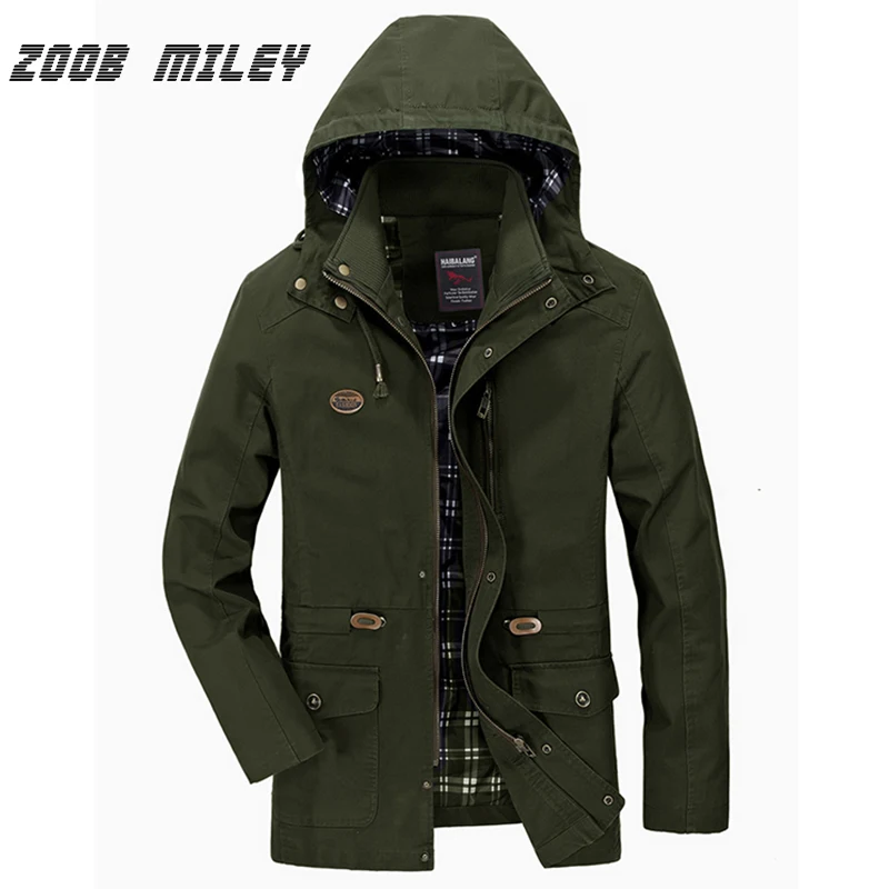 Мужская хлопковая куртка с капюшоном ZOOB MILEY повседневная верхняя одежда в стиле