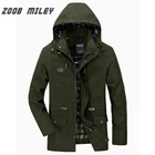 Мужская хлопковая куртка с капюшоном ZOOB MILEY, повседневная верхняя одежда в стиле милитари с длинным рукавом, осень-весна, большие размеры