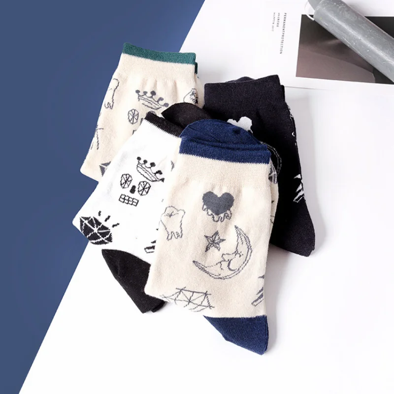 SP &amp CITY/2 Пары коротких носков с граффити из мультфильма Харадзюку женские