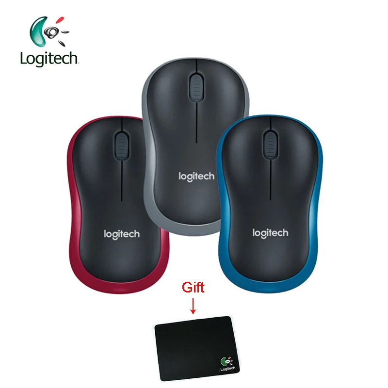 Беспроводная мышь Logitech M186 беспроводная эргономичная 2 4 ГГц 1000 точек/дюйм две руки