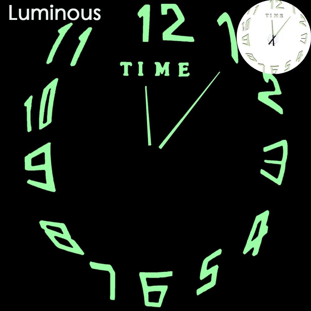 wall clock 14 27 различных дизайнов светящиеся настенные часы современный дизайн настенные цифровые большие Big3D DIY модные Saat Reloj Horloge klok - Цвет: wall clock 14