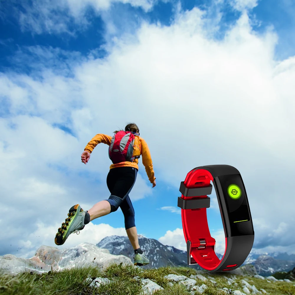 MEMTEQ умный Браслет Цвет Экран Bluetooth монитор сердечного ритма Фитнес трекер Smartband