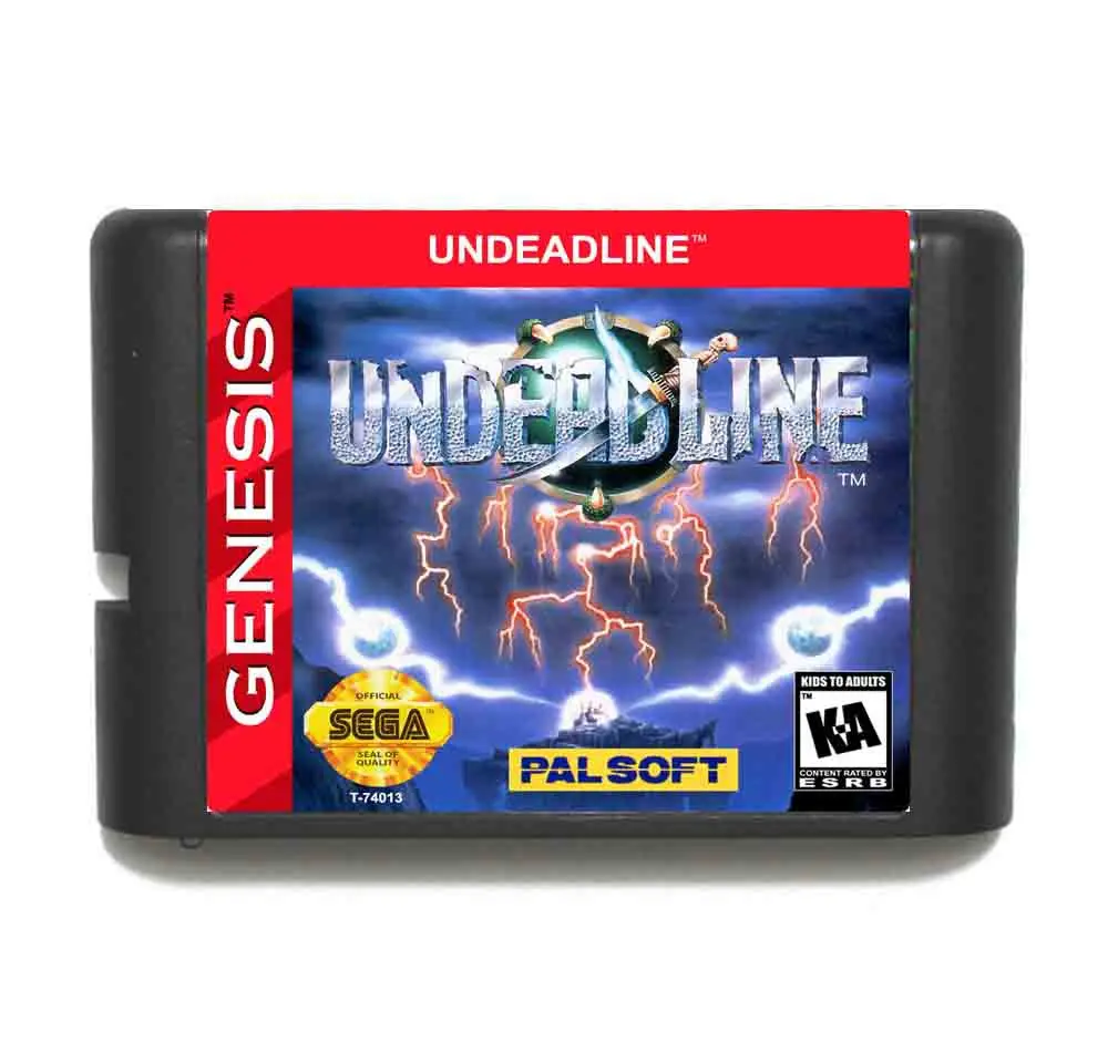 Undead линия 16 бит MD карточная игра с коробку для Sega игры Mega Drive/ Genesis|undead line|16 bitmd game |