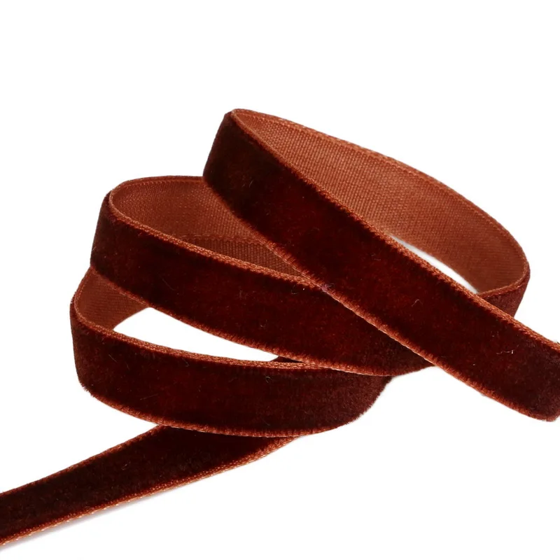Dark Brown 5 ярдов/лот 3/" 10 мм ширина разноцветные бархатные ленты велюровая тесьма повязка на голову аксессуары для головных уборов белая кружевная лента - Цвет: Dark Brown