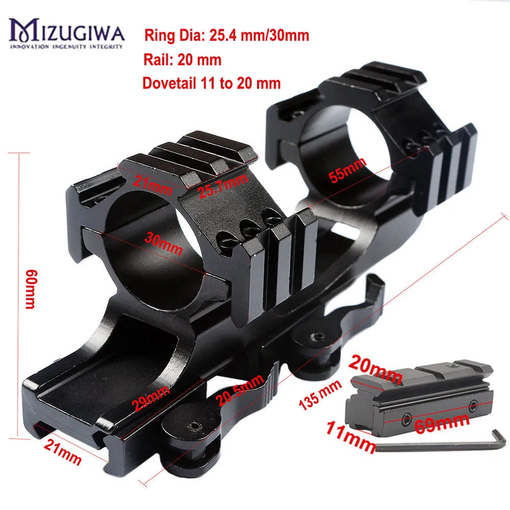 Крепление для QR Scope 30 мм 1 дюйм 25 4 кольца W/Stop Pin Zero Recoil Base 11 до 20 адаптер Picatinny Rail Weaver