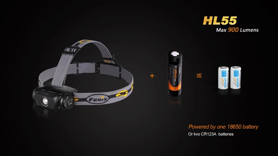 FENIX HL55 900 люмен Водонепроницаемый фонарь CREE XML T6 светодиодный перезаряжаемый налобный фонарь 18650