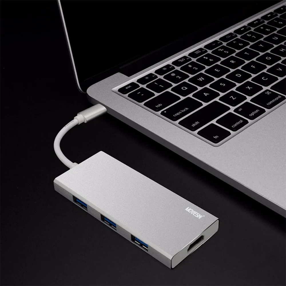 VT101 USB C Hub 3 1 с портом для зарядки HDMI-совместимый порт 2 0 и порты SD Micro кардридер |