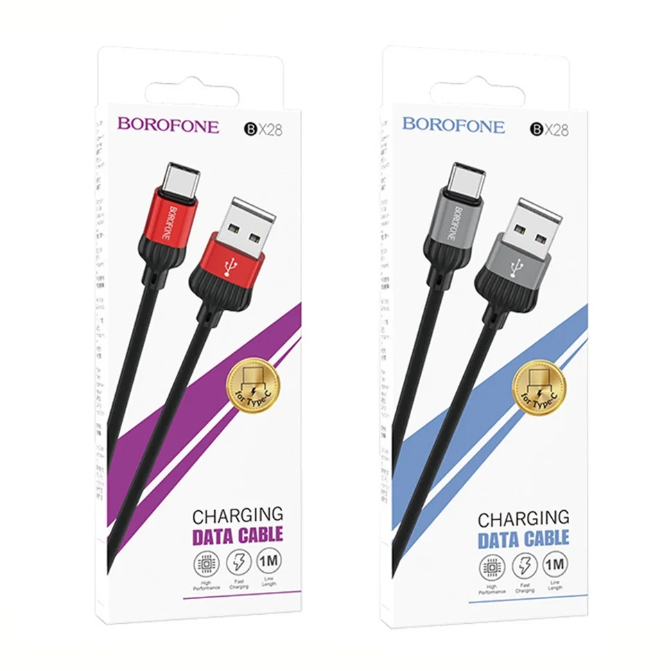 Borofone BX28 1,2 M кабель для быстрой зарядки Micro USB/usb type C/IOS кабель для быстрой зарядки для iPhone 6 6s 7 7s 8 8s X XS MAX