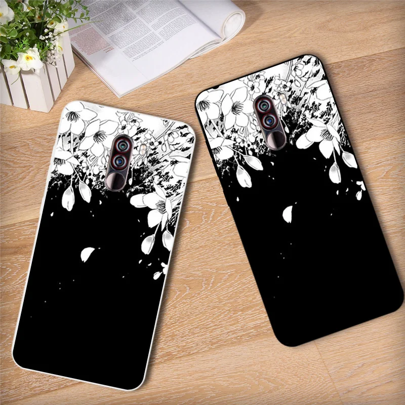 6 18 дюйма для Xiaomi Pocophone F1 Роскошный Черный матовый чехол ясно Мягкий Силиконовый