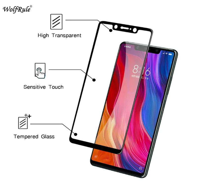 Защитное стекло для экрана xiaomi mi 8 SE закаленное полноразмерное пленка телефона