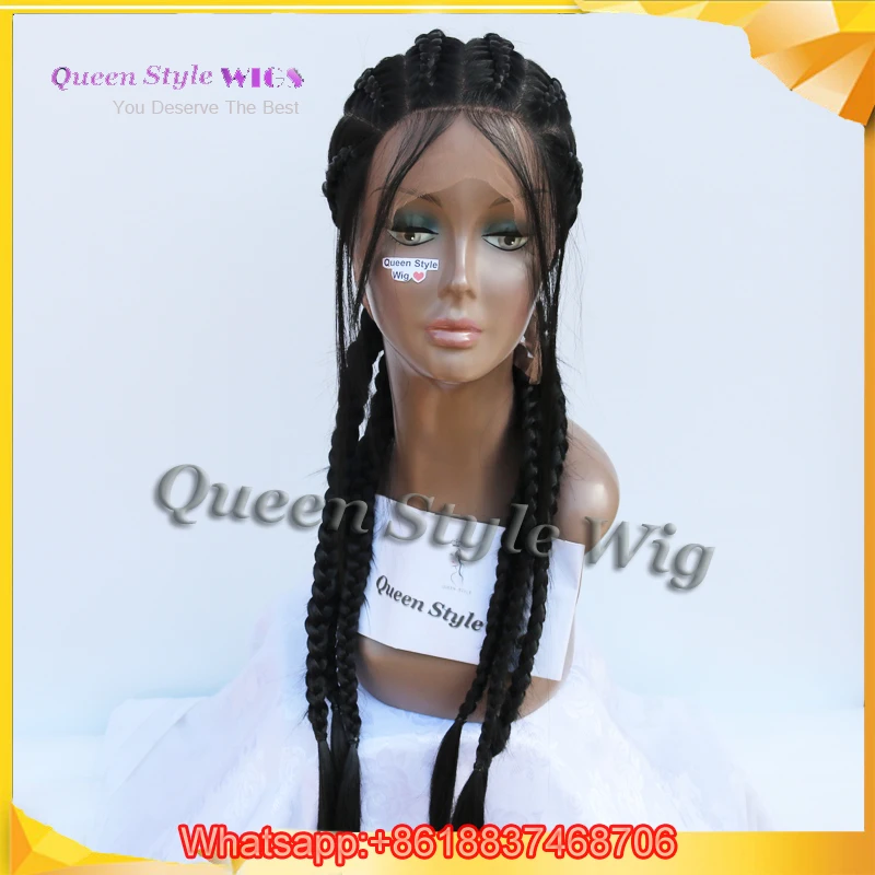 2017 Модный Прическа Парик 100% Чисто Ручной работы Полная Плетеные Кружева волосы