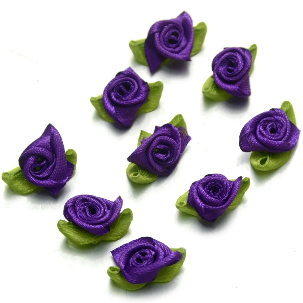 100 шт. лента шелковых роз декор для машины с бантом платье пачка мини розетка дома