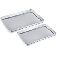 baking tray rectangle oven baking form aluminium cake pan sl size non stick biscuit cookie macaroon pastry tools bakeware set