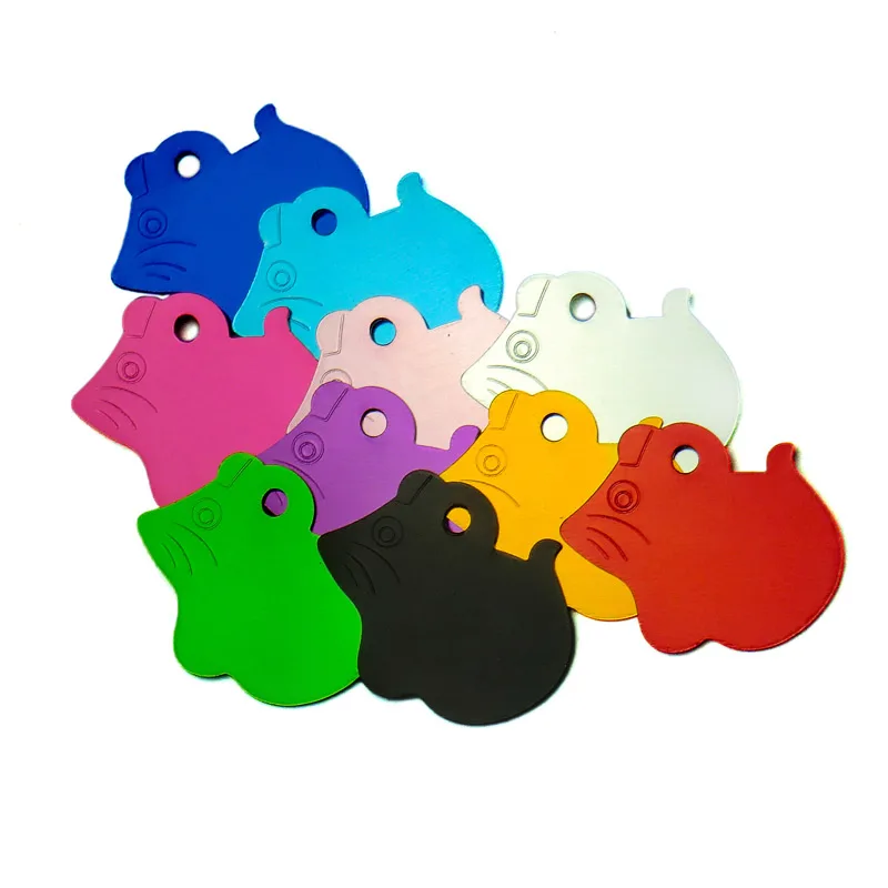 KIYUE 20pc Mouse Shape Personalized Engraving Pet Id Tags Dog Cat Tag Identification Customized Name Address Telephone Text | Дом и сад