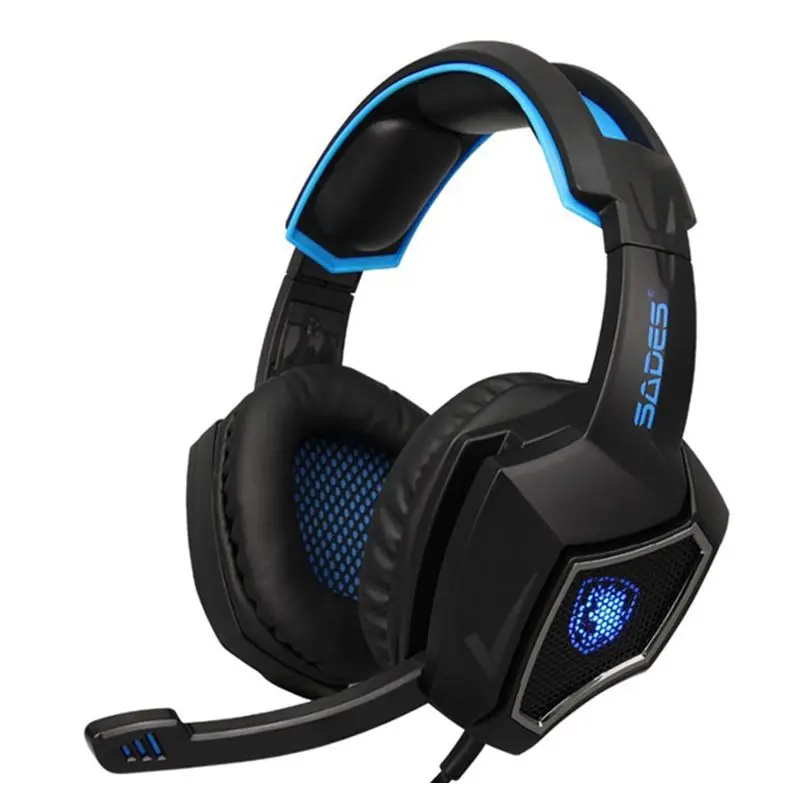 Игровая гарнитура SADES Spirit Wolf USB 7 1 Surround Sound проводные наушники с микрофоном