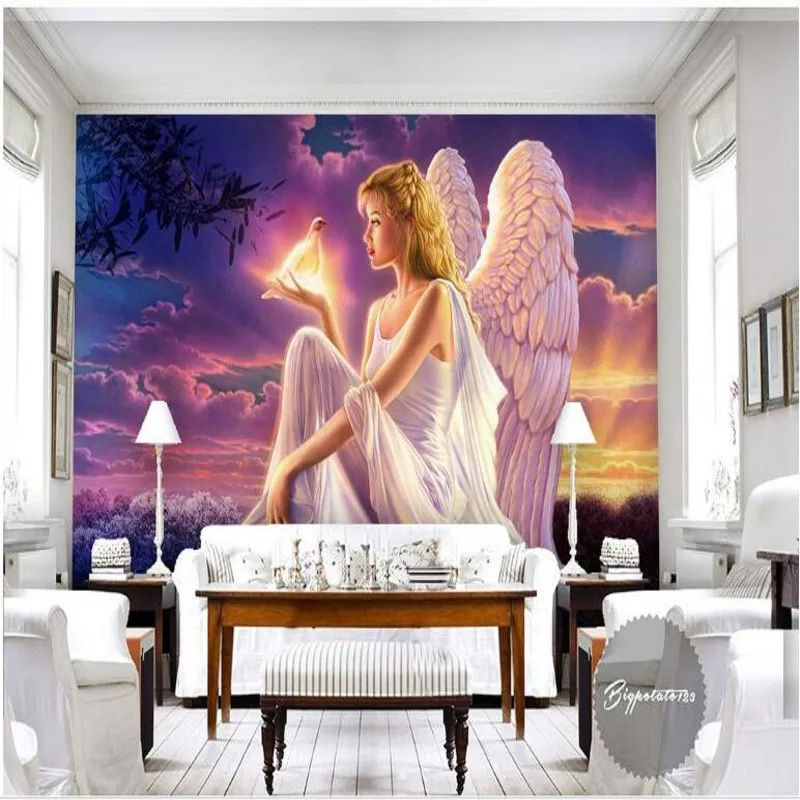 Wellyu пользовательские крупногабаритные фрески огненные облака небо солнечный