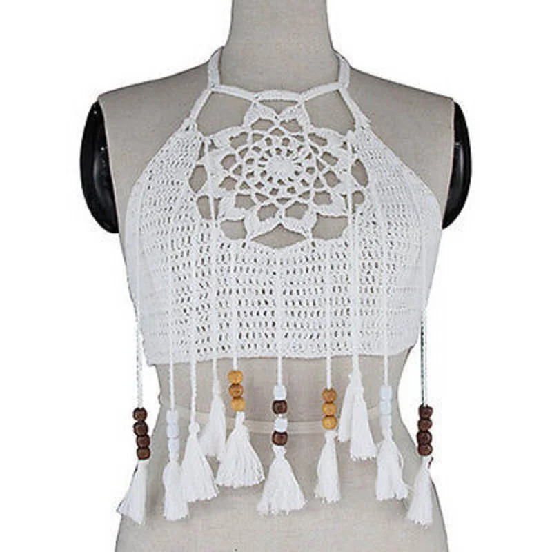 Женский купальник бикини сексуальный женский жилет с кисточками бюстгальтер