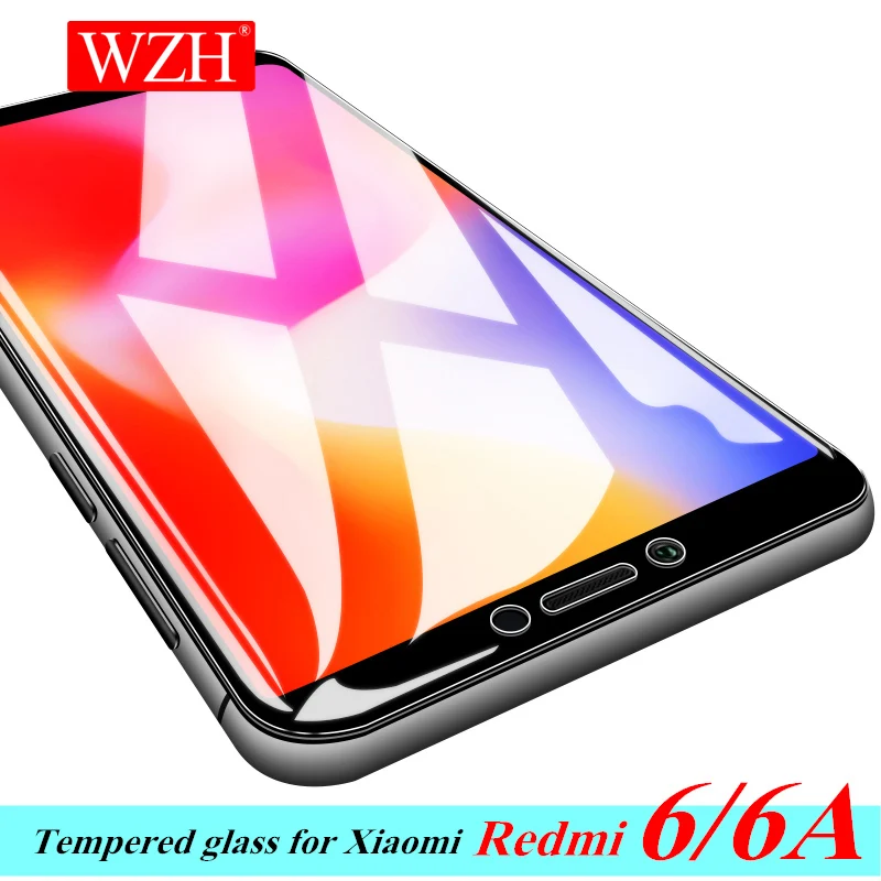 Redmi 6 6A Tempered glass for Xiaomi Redmi 6A glass Screen protector WZH High quality Protective film 2.5D HD Full Cover glass