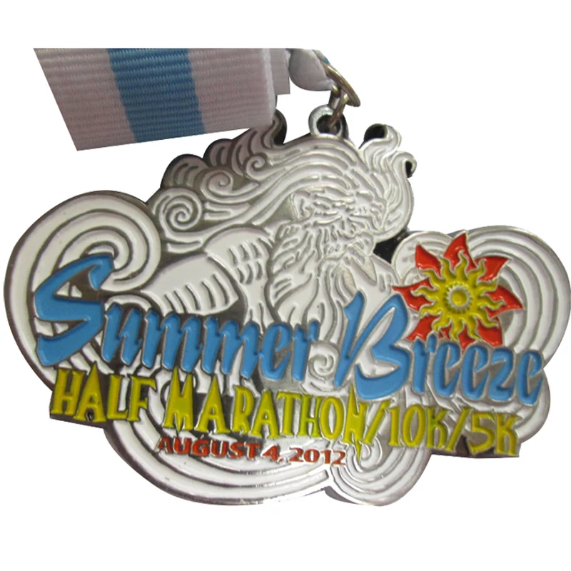 

Quality Excellence Customized Silver Medal Personality 3D Plating Metal Medal