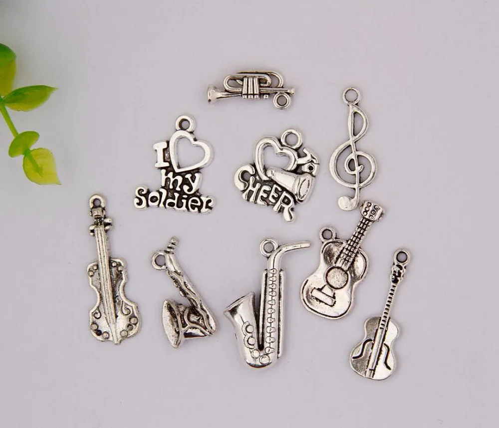 Хит Антикварные Серебряные музыкальные инструменты музыкальный символ Цинковый