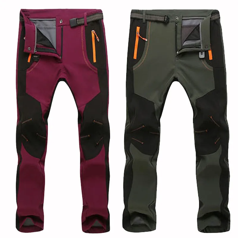 Флисовые походные брюки для мужчин и женщин водонепроницаемые штаны пар мягкие с