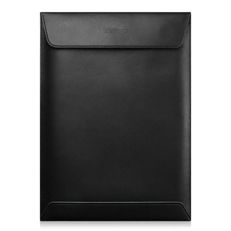 Модный чехол из искусственной кожи для Apple Macbook Air Pro retina 11 12 13 15 дюймов чехлы для ноутбуков для Mac сумка для книг - Цвет: Vertical black