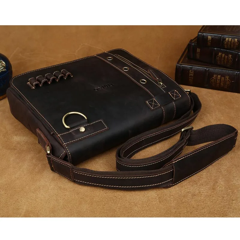 &quotпочтальонские&quot сумки на плечо из натуральной кожи бренда TIDING мужской