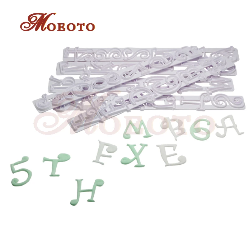 Алфавит Пластик резак набор из 6 шт. торт трафарет номер фрезы помадка кружева