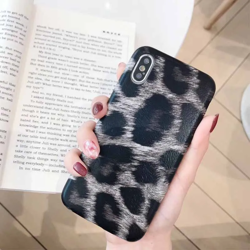 JIBAN мода люкс Леопардовый Для iphone xsmax XR X XS для 6 6s 6plus плюс 7 plus 8 задняя крышка мягкий