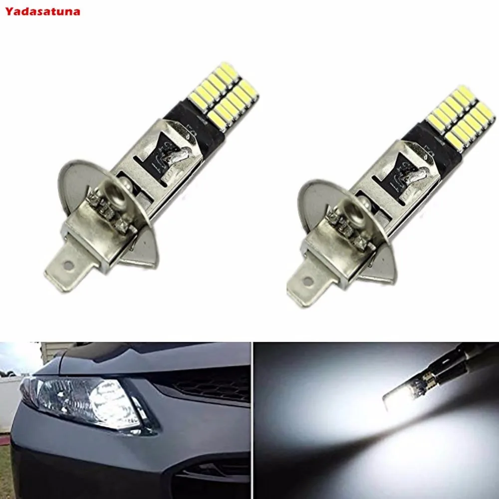 Комплект 2 лампы H1 H3 24smd 4014 Led Автомобильная светодиодная фара Milha Neblina Branca