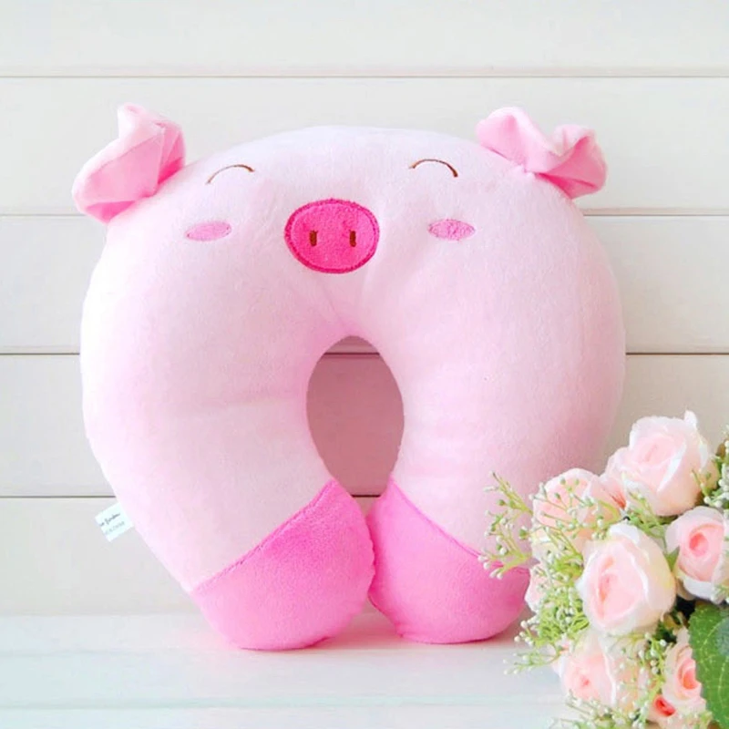 Дорожная U образная подушка для шеи удобная мультяшная Автоматическая подставка