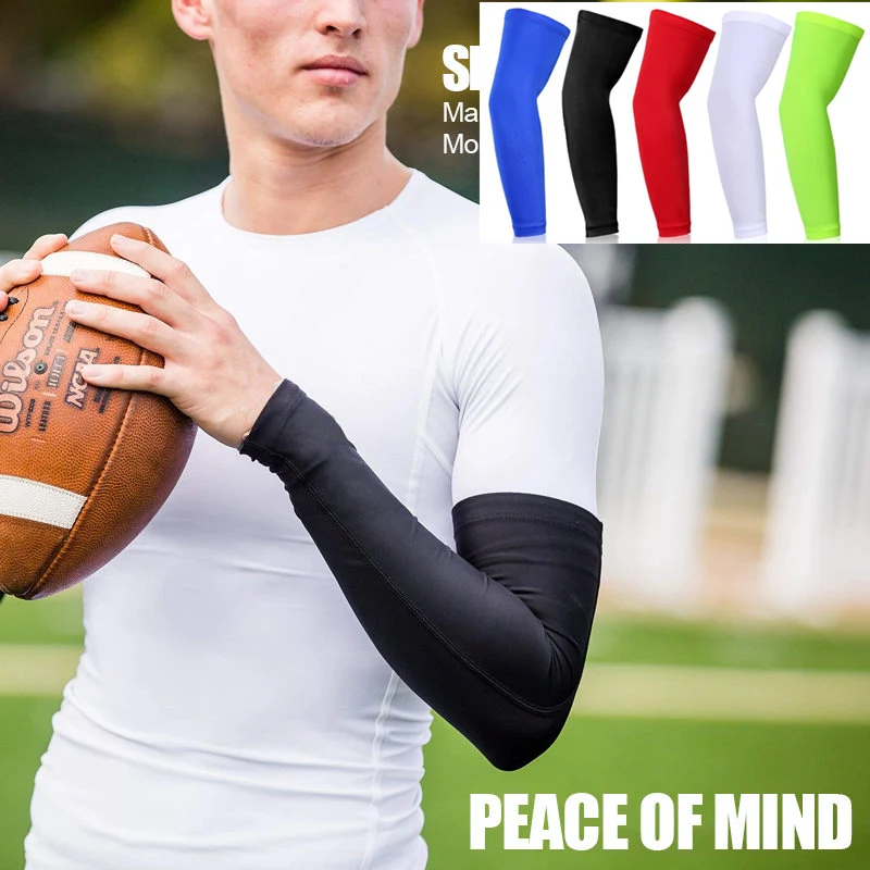 Compression Arm Sleeves Cycling Sunscreen UV Protection Sport Guard Running Warmers Basketball Gym Fitness Outdoor Cover | Спорт и