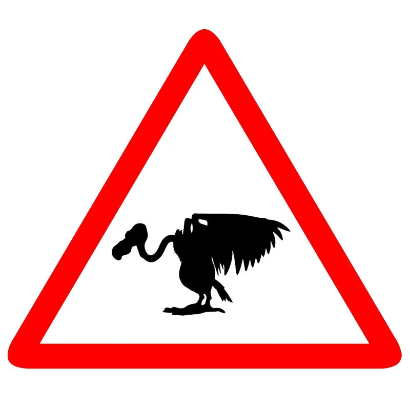 

YJZT 15.5CM*13.2CM Funny Animal Warning Buzzard Bird Car Sticker Decal 12-1568