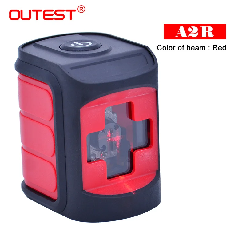 Red beam OUTEST Mini 2 линии лазерный уровень красный луч или зеленый луч две поперечные линии самонивелирующийся уровень - Цвет: Red beam