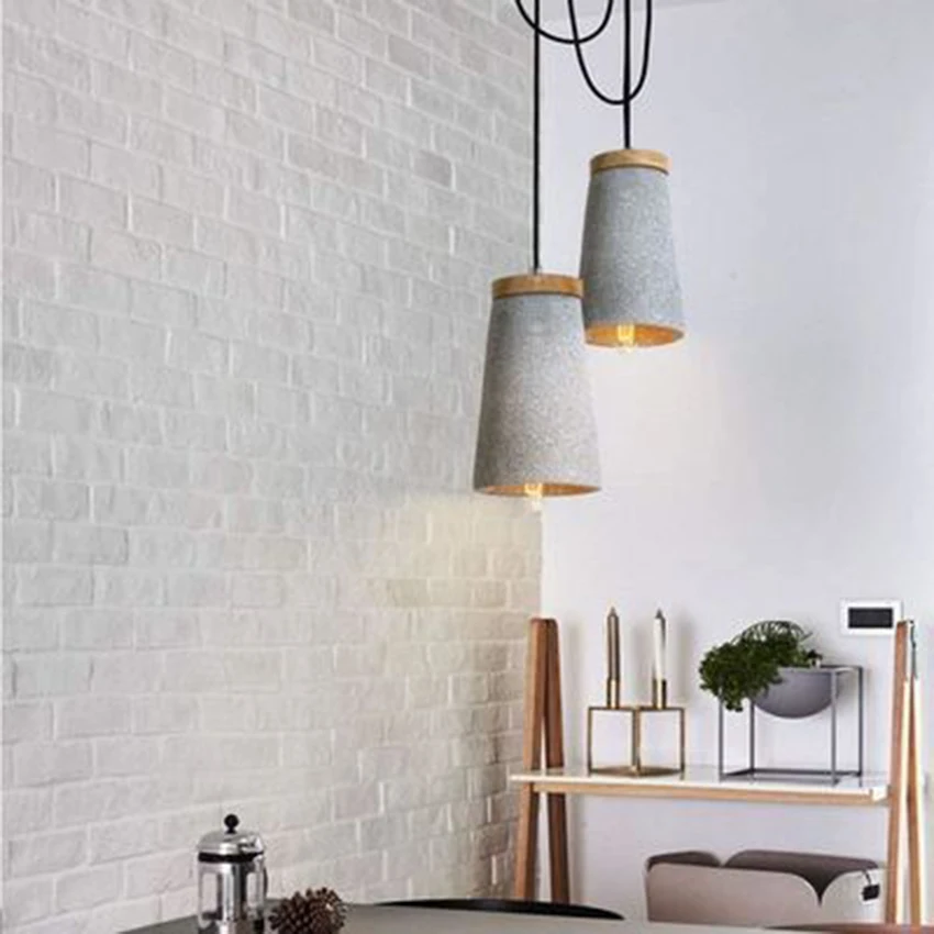 Современный светодиодный подвесной светильник с цементом скандинавский Ретро