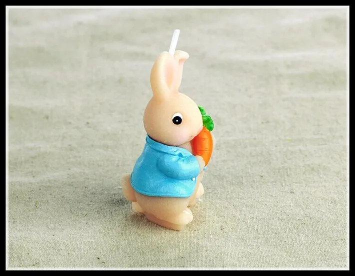 Прекрасный кролик свечи ребенка день рождения декоративные для дня украшения