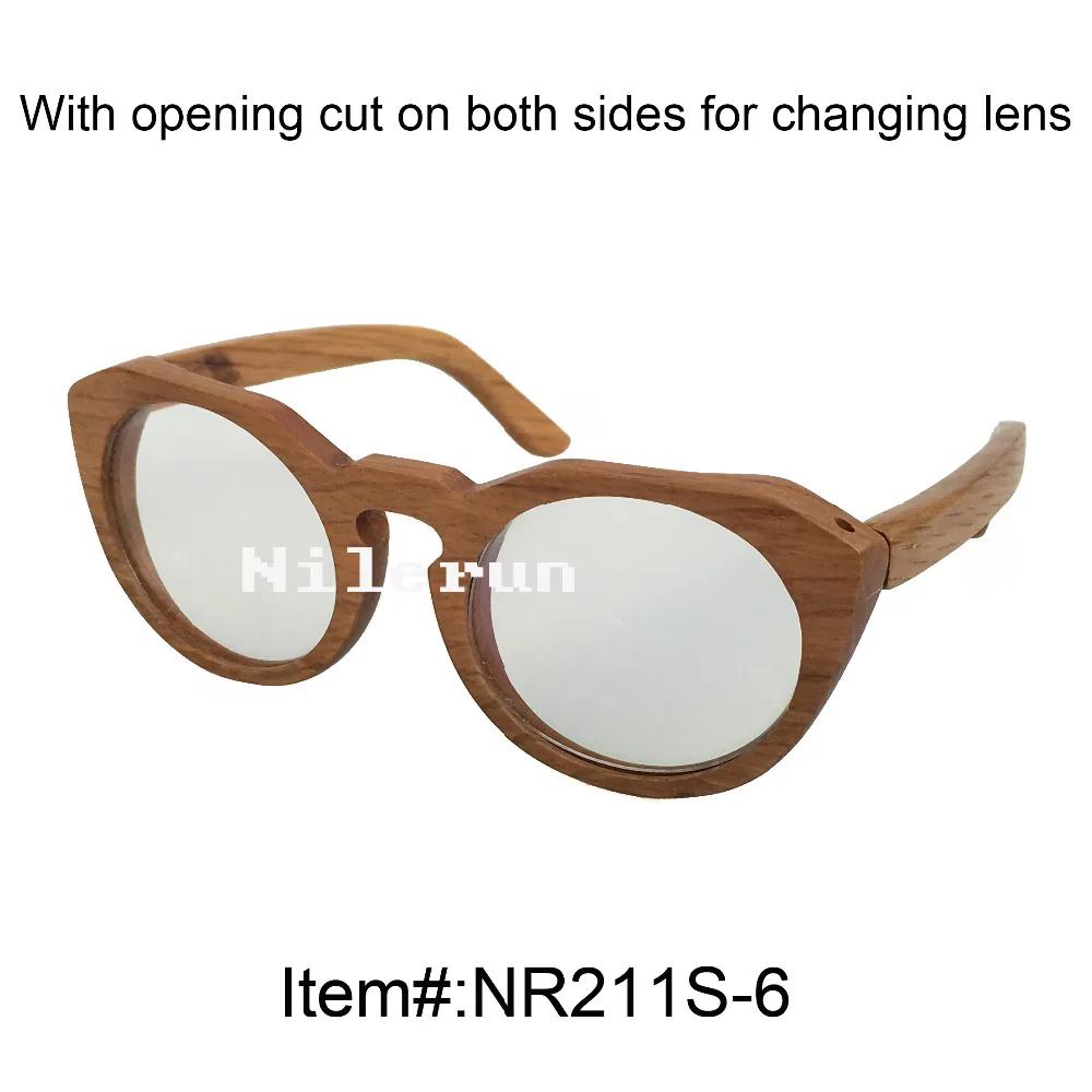 

Круглые оптические очки в деревянной оправе ручной работы