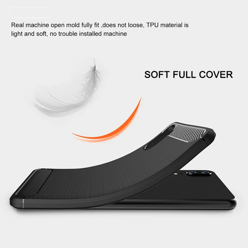 OLLIVAN Retro Case For Huawei P20 Lite Pro Cover Vintage Business Men Silicone Soft TPU Luxury Fiber Fundas |