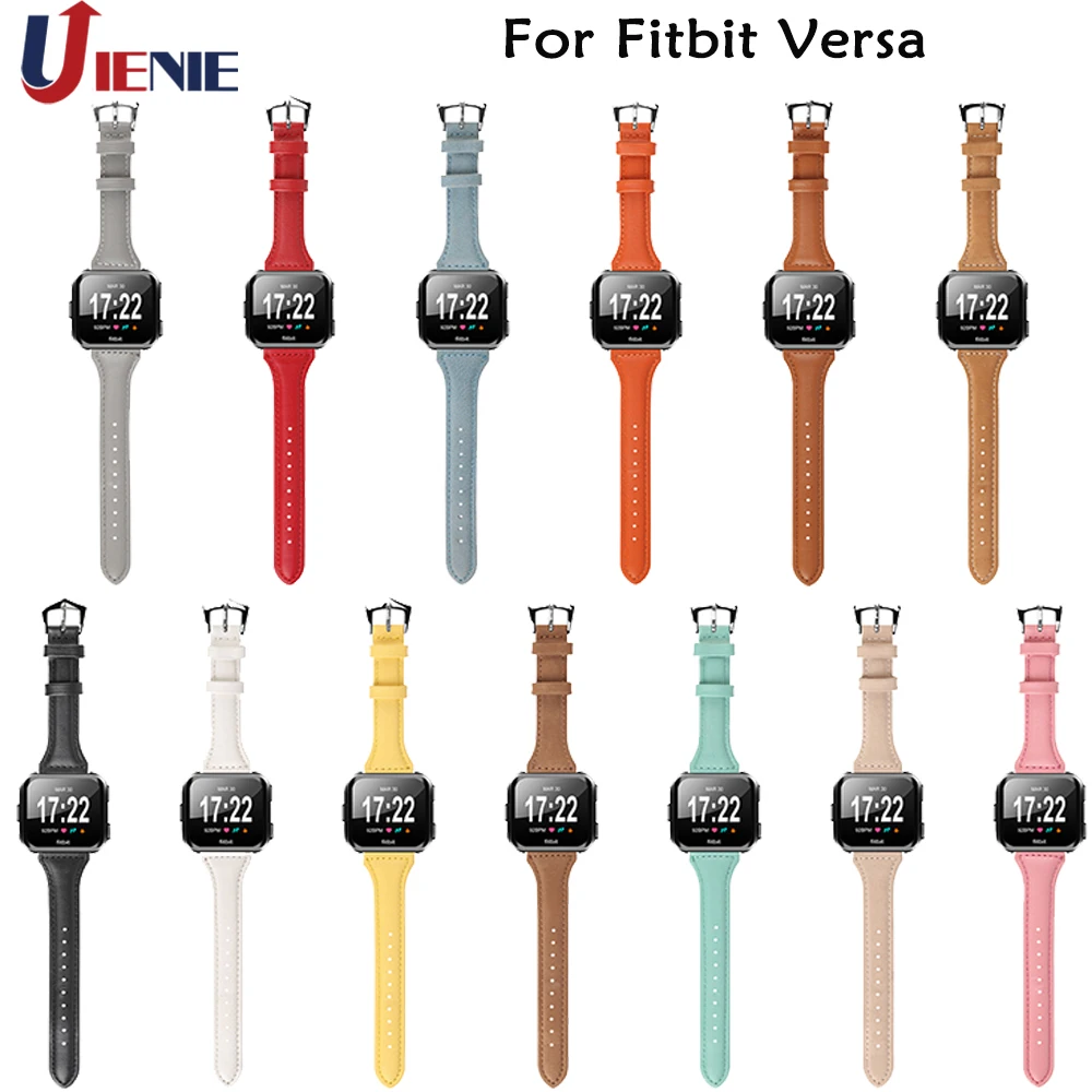 Кожаный ремешок для часов Fitbit Versa умный Браслет цветной спортивный сменный