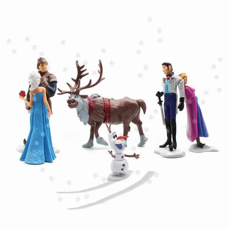 Disney Анна Эльза Кристоф Стивен Олаф искусственные игрушки для детей фигурки