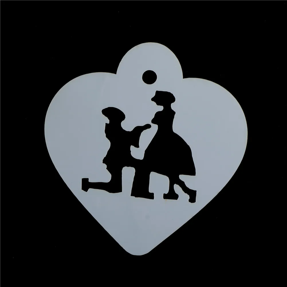 4 шт./компл. трафареты для кексов и печенья влюбленных пар торта Форма выпечки