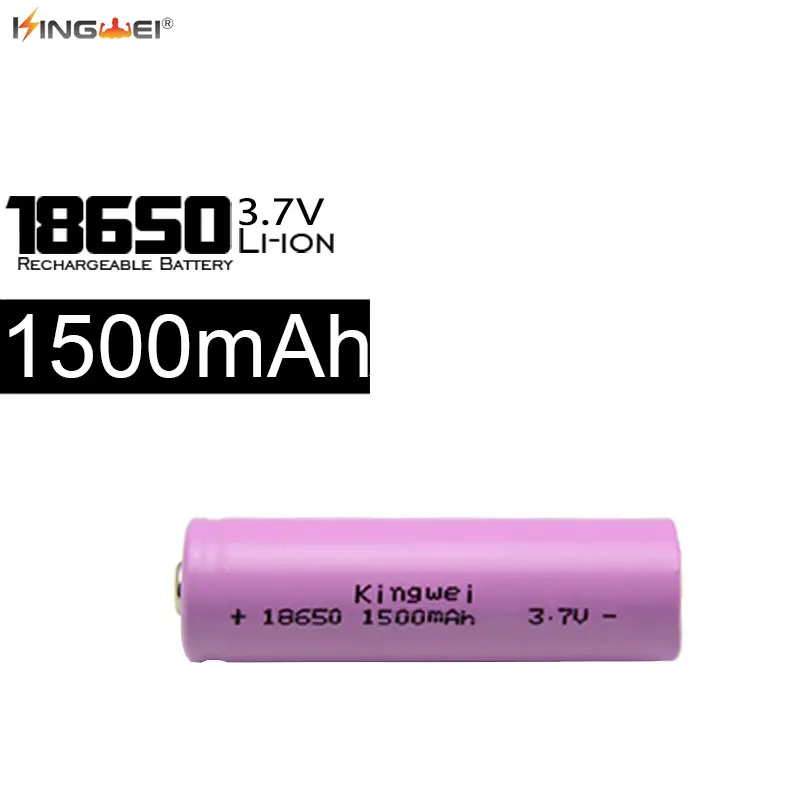 4pcs/lot high quality kingwei 18650 Rechargeable Battery 1500mAh 3.7V Lithium Li-ion Batteries for Led Flashlight powerbank | Электроника