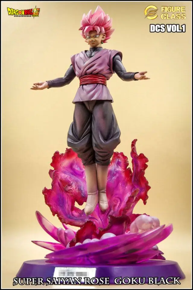 Модель вентиляторов продано Dragon Ball Z 38 см Супер saiyan Роза Гоку черная статуя gk содержит светодиодный светильник фигурка игрушка для коллекции