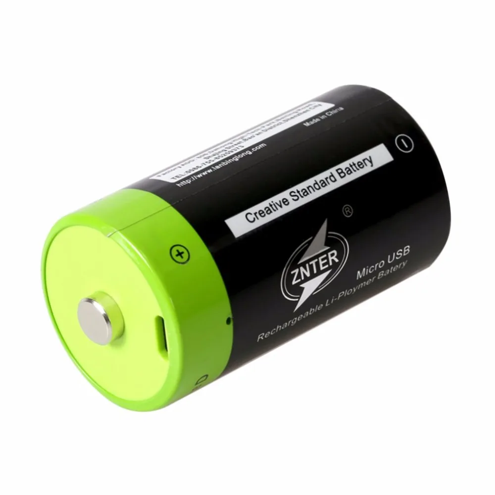 Аккумулятор ZNTER 1 5 в 4000 мАч аккумуляторные батареи Micro USB аккумулятор D Lipo LR20 для