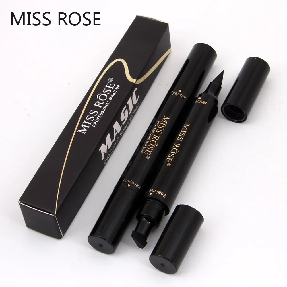MISS ROSE, бренд, новинка, подводка для глаз, карандаш, подводка для глаз, Жидкий Макияж, карандаш, водостойкий, черный, двухсторонний макияж, марки